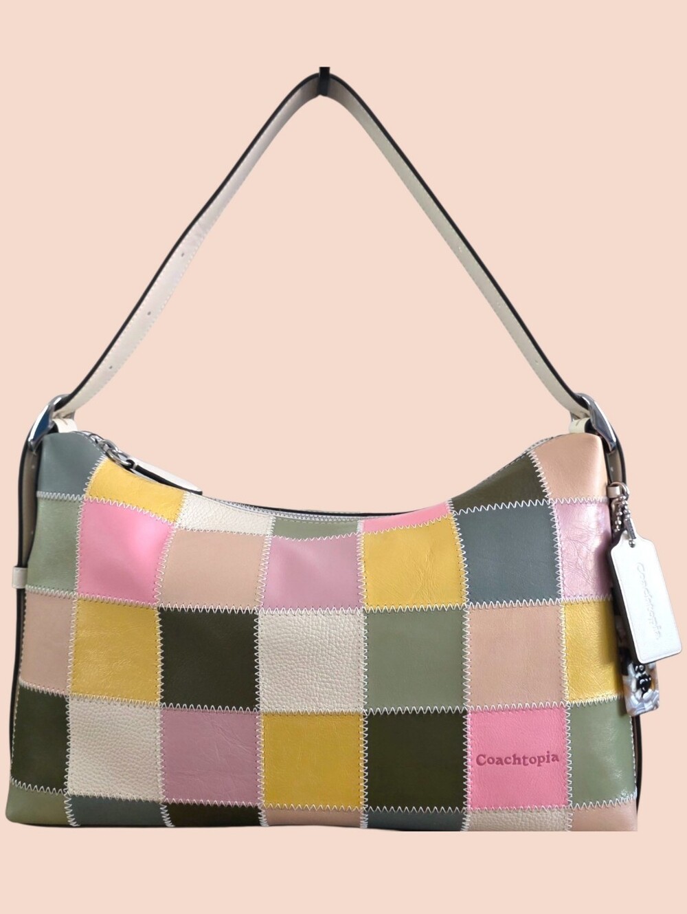 COACH COACHTOPIA Alter/Ego Slouchy Shoulder Bag, PINK OLIVE MULTI NEW
